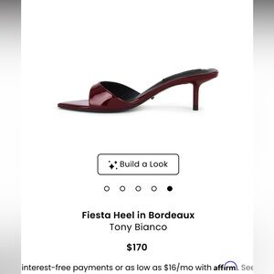 Tony Bianco Burgundy Patent Leather Slides